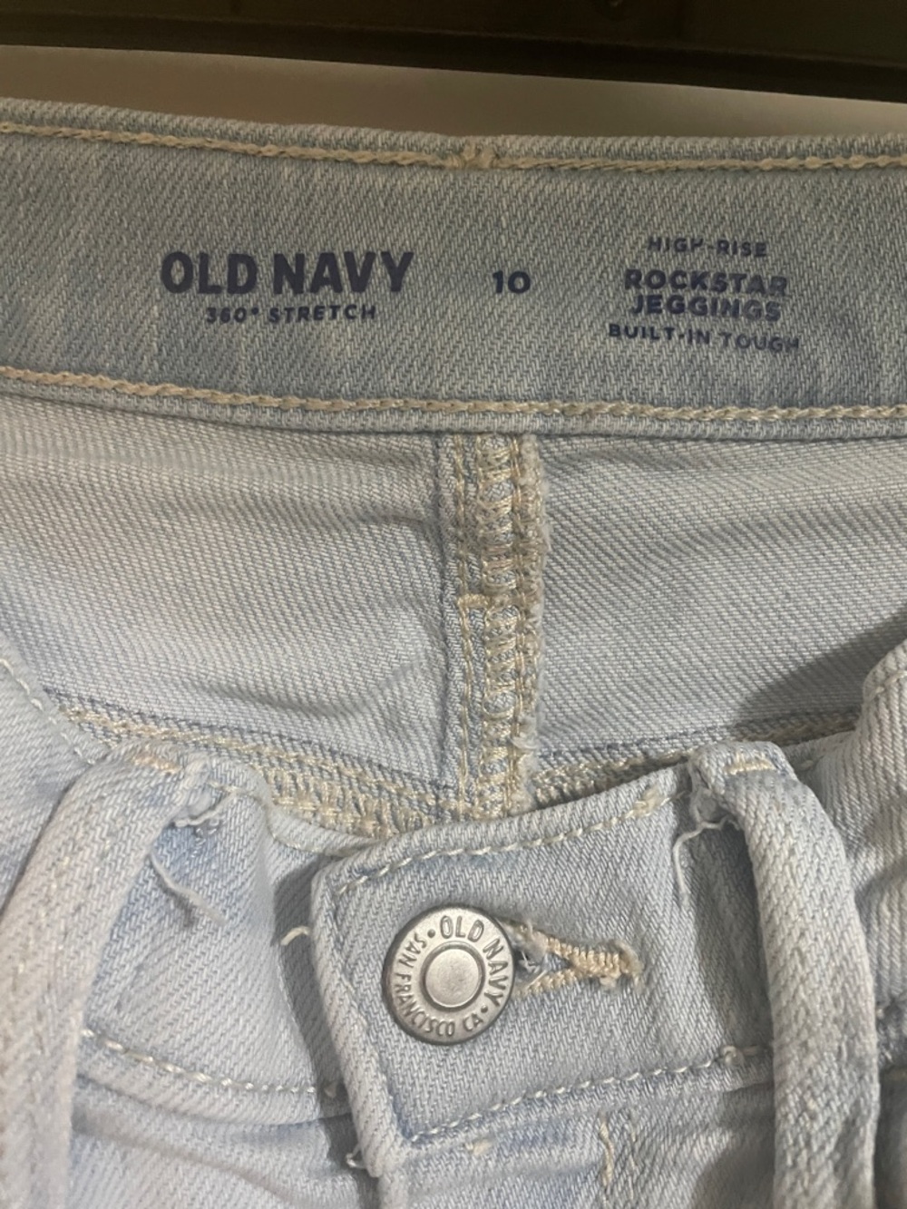 Old Navy Light Wash Blue High-Rise Rockstar Jeggings